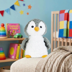 Bouillotte sèche peluche pingouin micro-ondable | la boutique salle d'ô