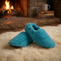 Chaussons bouillotte sèche - céleste Chaussons bouillotte sèche - céleste