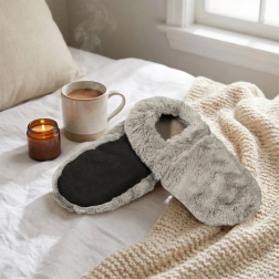 Chaussons bouillotte sèche gris - L'Artisan du Bien-Être | Salle d'ô