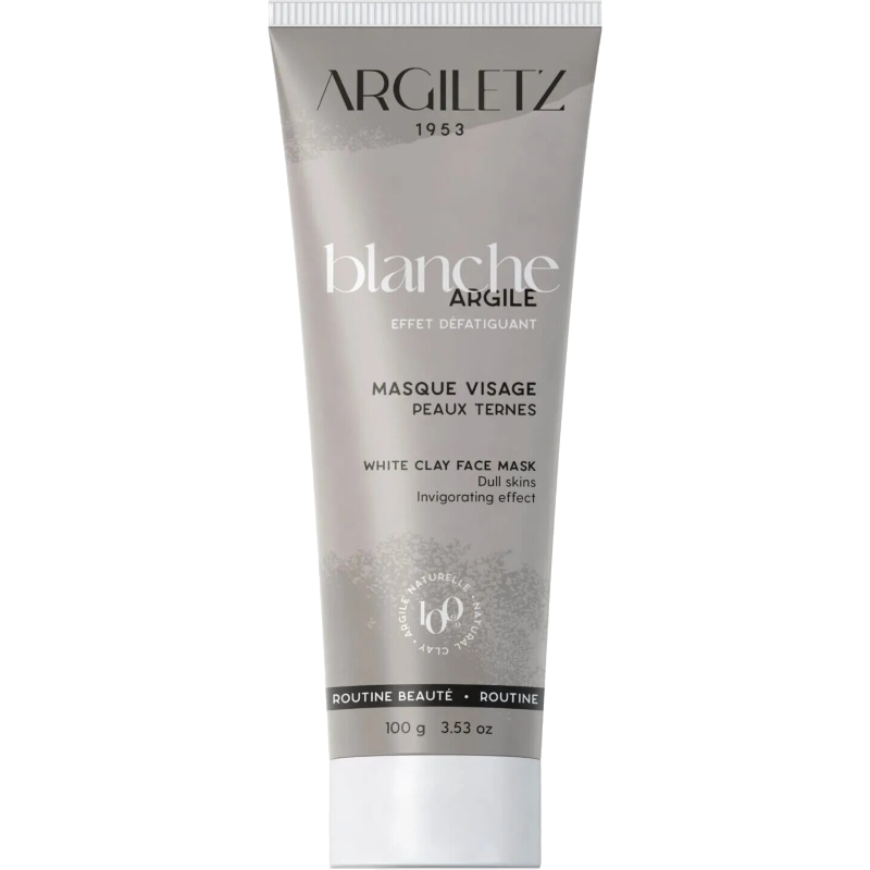 Ready-to-use white clay face mask in a tube - 100g