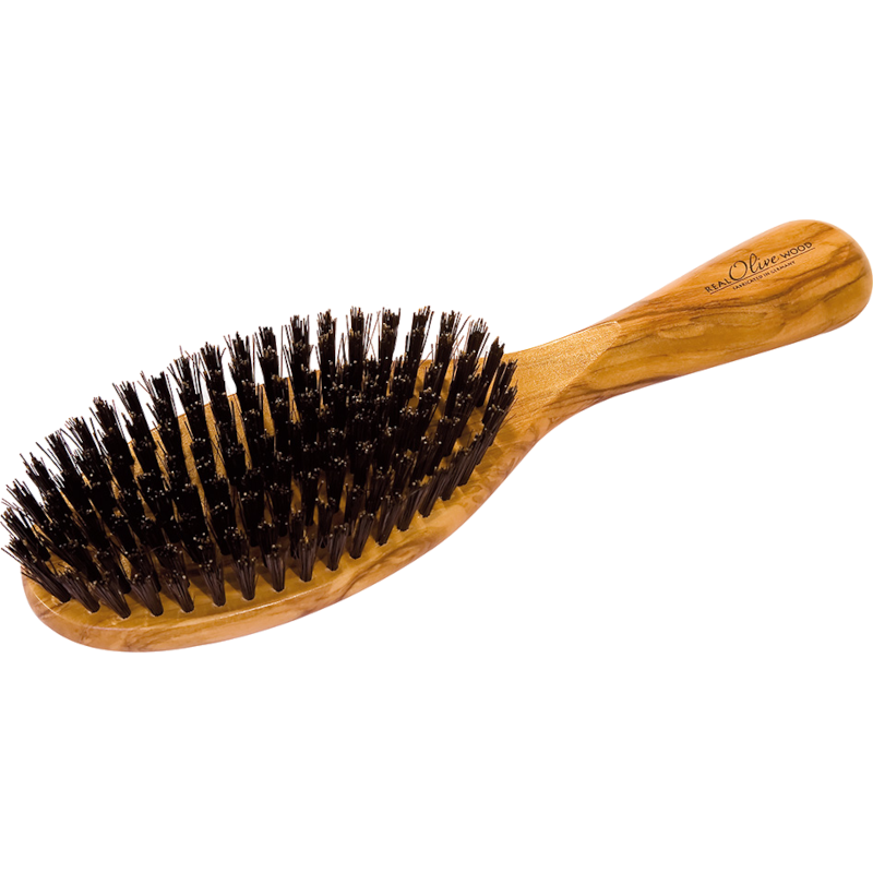 Brosse à cheveux en Olivier - Soie de sanglier