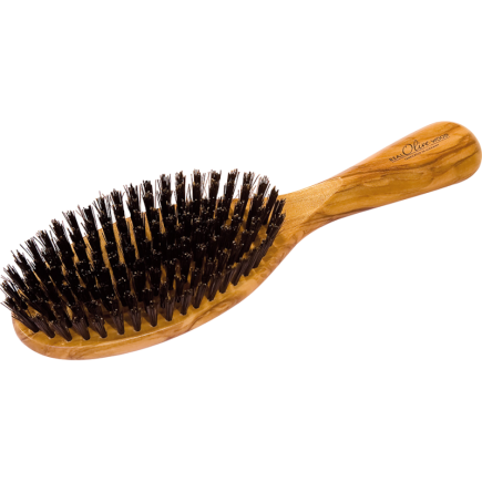 salle d'ô - Brosse à cheveux en Olivier - Soie de sanglier