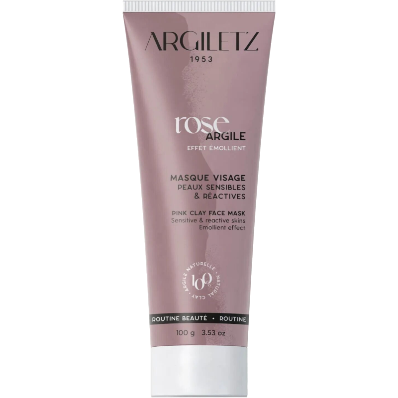 Ready-to-use pink clay face mask in a tube - 100g