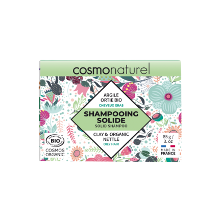 salle d'ô - Shampooing solide cheveux gras argile ortie bio - 85g - cosmo naturel