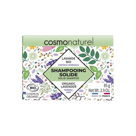 salle d'ô - Shampooing solide cheveux normaux lavande bio - 85g - cosmo naturel
