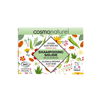 salle d'ô - Shampooing solide cheveux secs jojoba aloe vera - 85g - cosmo naturel
