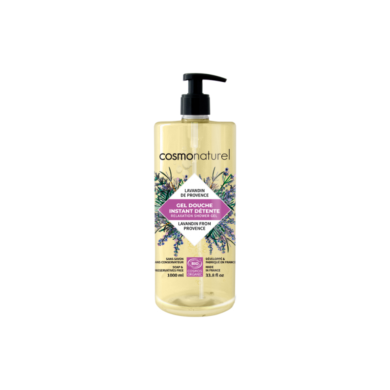 Instant Relaxing Shower Gel with Lavender - 1L - Cosmo Natural Instant Relaxing Shower Gel with Lavender - 1L - Cosmo Natural