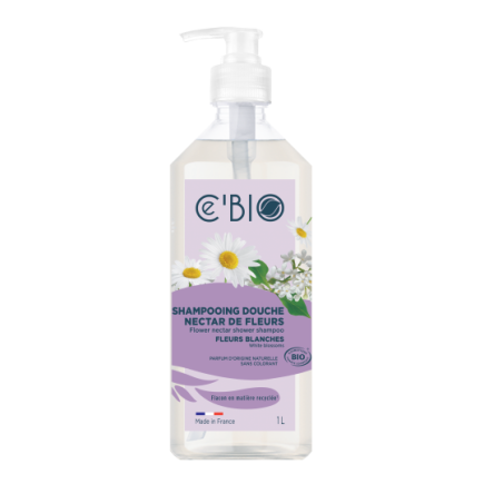 salle d'ô - Shampooing douche fleurs blanches - 1L - ce'bio