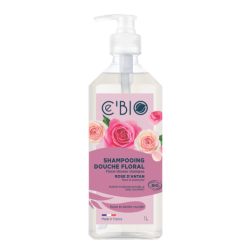 salle d'ô - Shampooing douche rose d'antan - 1L - ce'bio