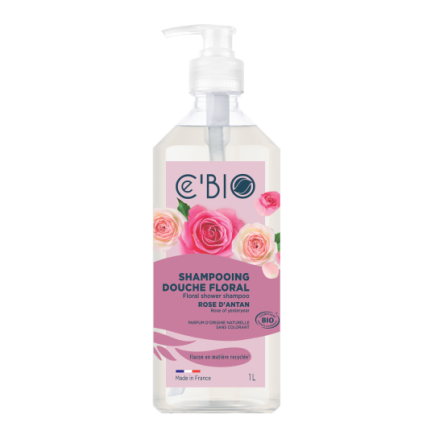 salle d'ô - Shampooing douche rose d'antan - 1L - ce'bio