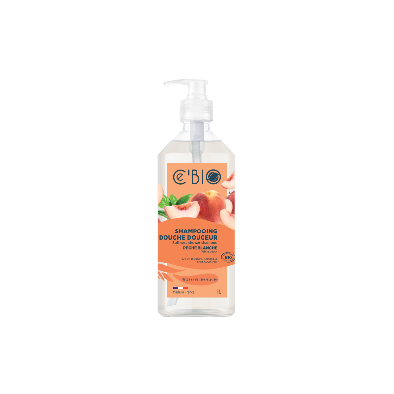 White peach shower shampoo - 1L - ce'bio