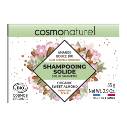 salle d'ô - Shampooing solide cuir chevelu sensible amande douce bio - 85g - cosmo naturel