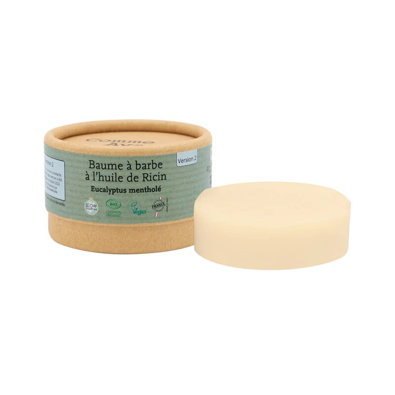 Bálsamo para barba con aceite de ricino y eucalipto mentolado - 40 g