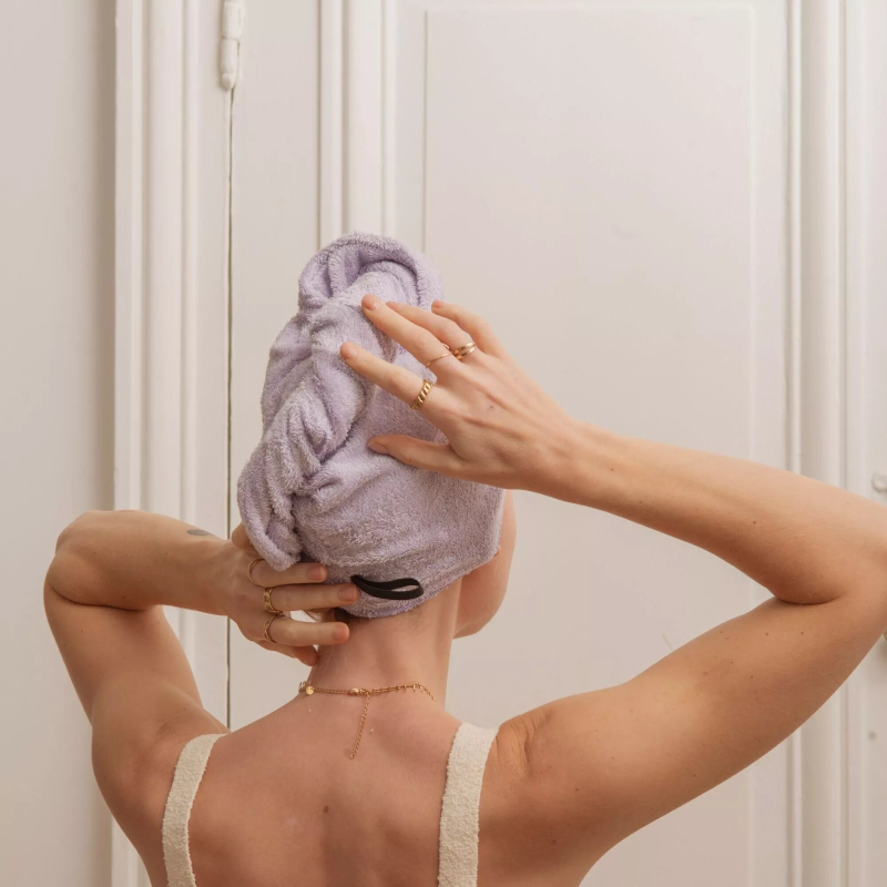 Hair towel - Bamboo Oekotex - Purple