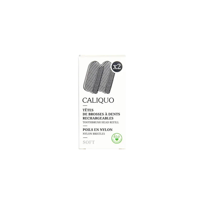 Pack of 2 soft, rechargeable toothbrush heads