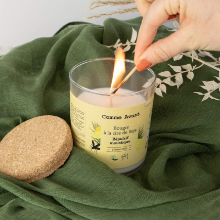 salle d'ô - Bougie répulsive anti-moustique à la cire de soja - 190g