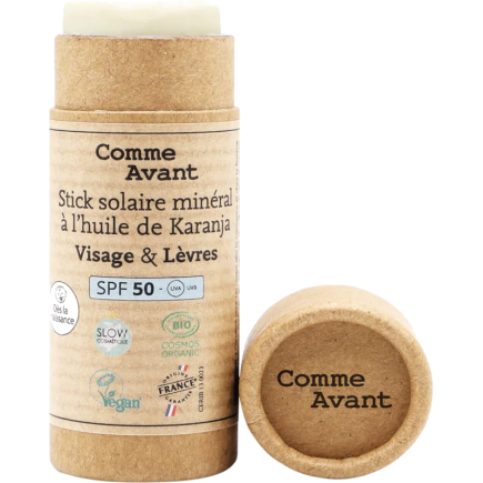 salle d'ô - Crème solaire solide SPF50 à l'huile de Karanja - 20g