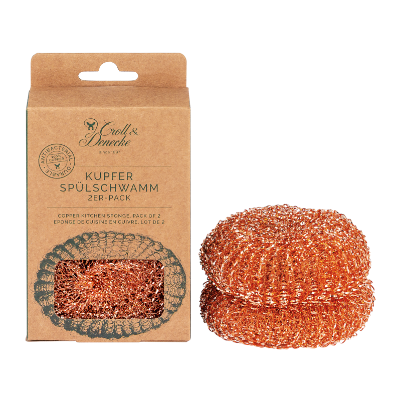 Eponge de cuisine en cuivre - lot de 2