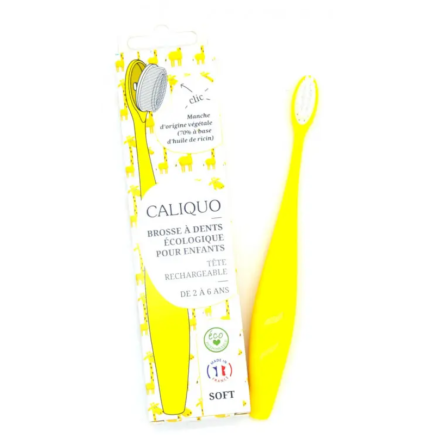 salle d'ô - Brosse à dents enfant - Jaune - Tête rechargeable
