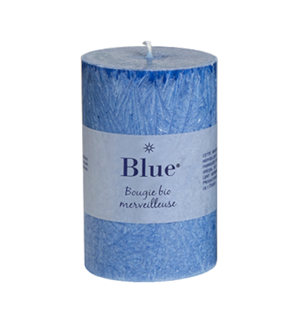 salle d'ô - Bougie petit cylindre - Bleu glacier - 80x55mm - 20h