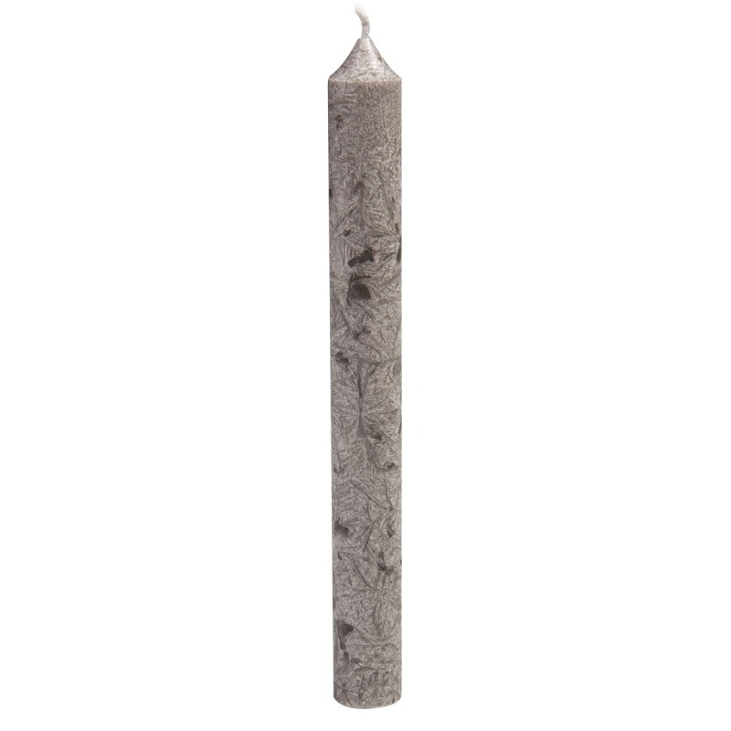 Candela in stearina biologica - Grigia - 9 ore