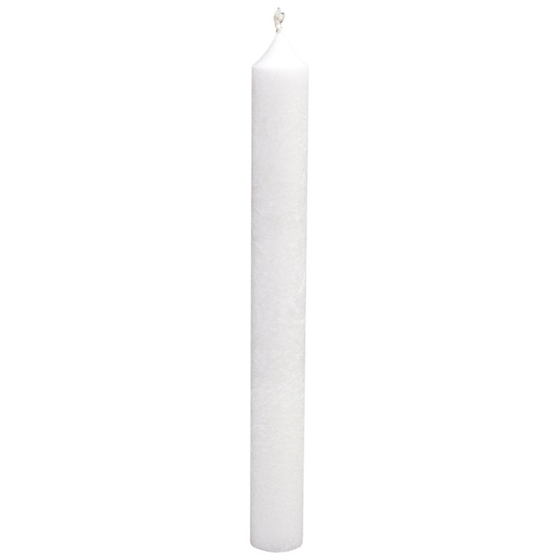 Candela in stearina biologica - Bianca - 9 ore