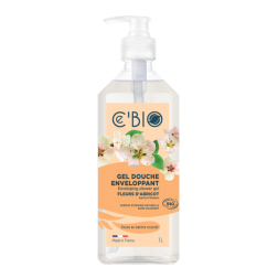 salle d'ô - Gel douche enveloppant fleurs dabricot 1l - CEBIO