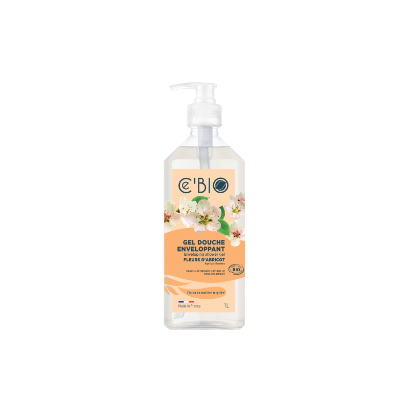 Gel douche enveloppant fleurs dabricot 1l - CEBIO