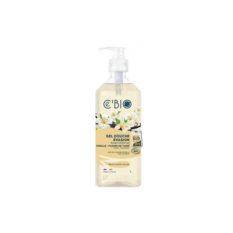 Vanilla and Tiare Flower Escape Shower Gel 1L - CEBIO