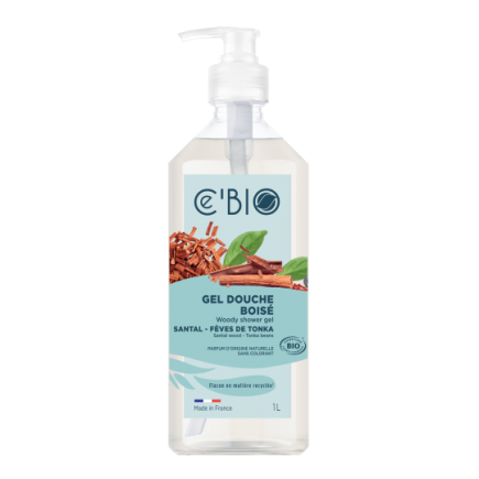 salle d'ô - Gel douche boisé santal & fèves de tonka 1l - CEBIO