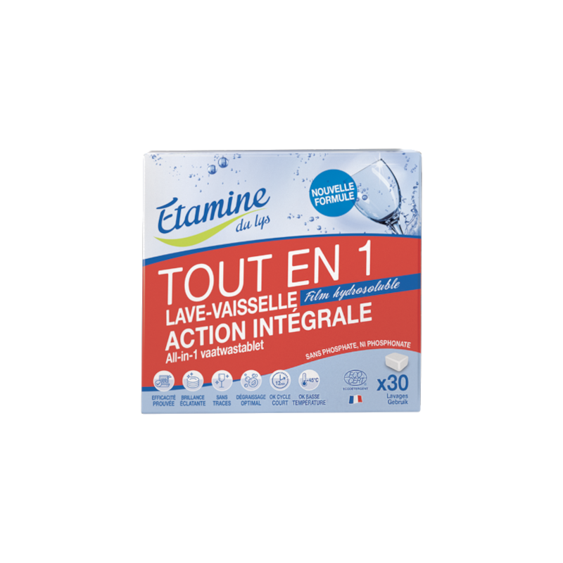 All-in-one dishwasher tablets, complete action