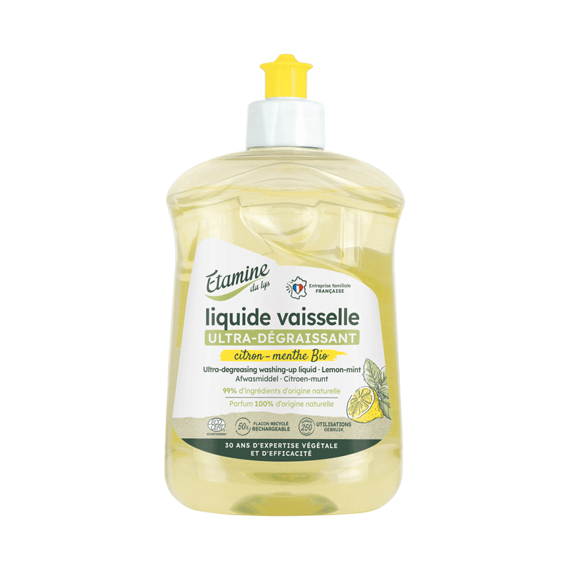 Ultra-degreasing dishwashing liquid, lemon-mint scent - 500ml