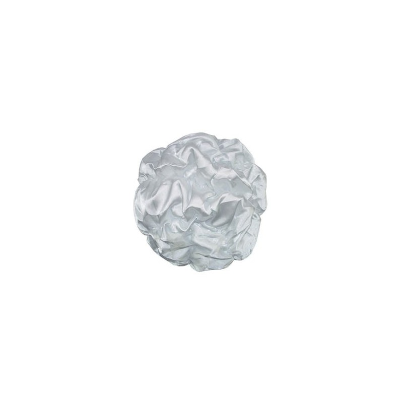 White shower cap, 100% satin polyester
