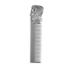salle d'ô - Peigne à barbe métal longueur 15 cm