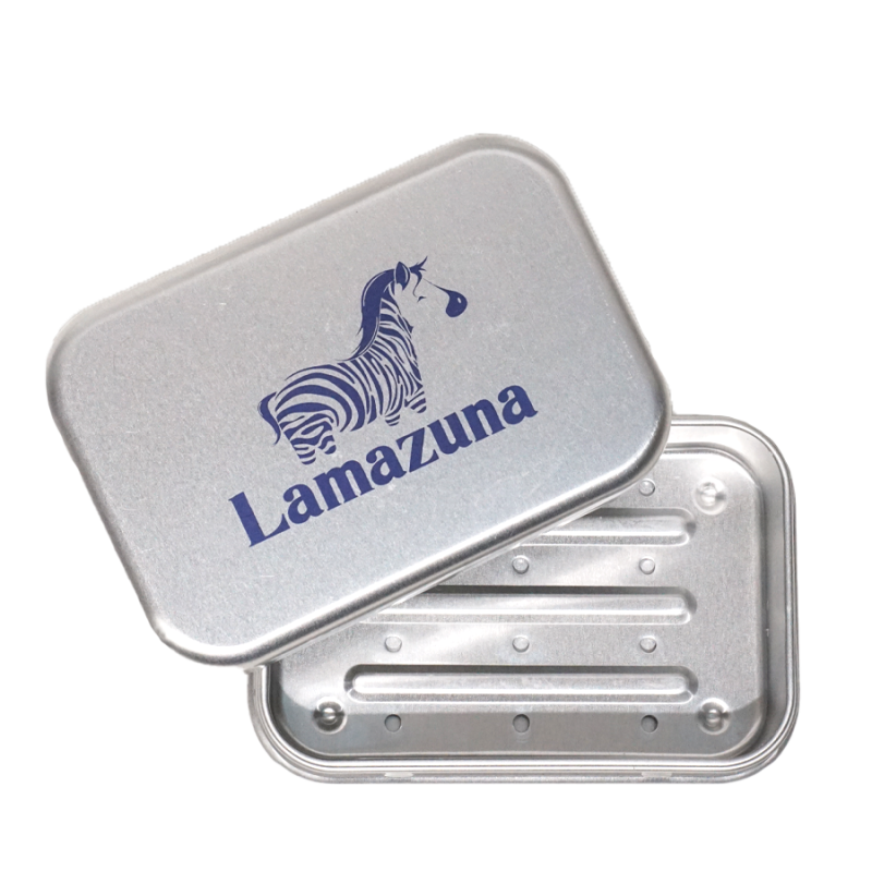 Aluminum soap dish with drainer