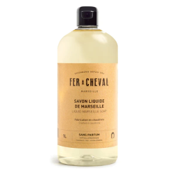 salle d'ô - Savon liquide de marseille 1L - sans parfum - Fer à cheval