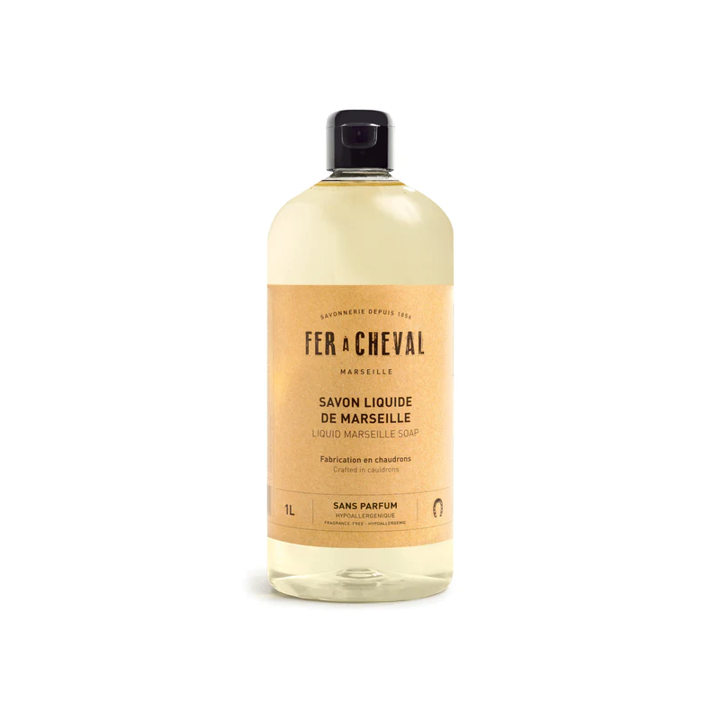Marseille liquid soap 1L - unscented - Horseshoe
