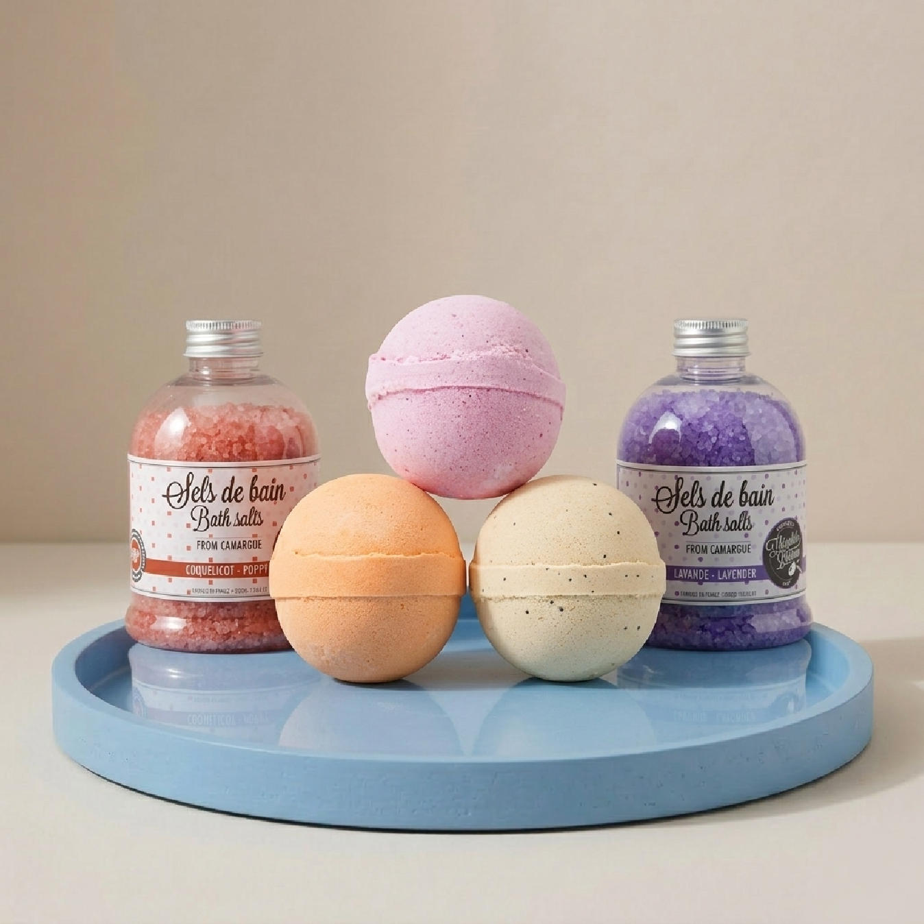 Bath salts and bath bombs